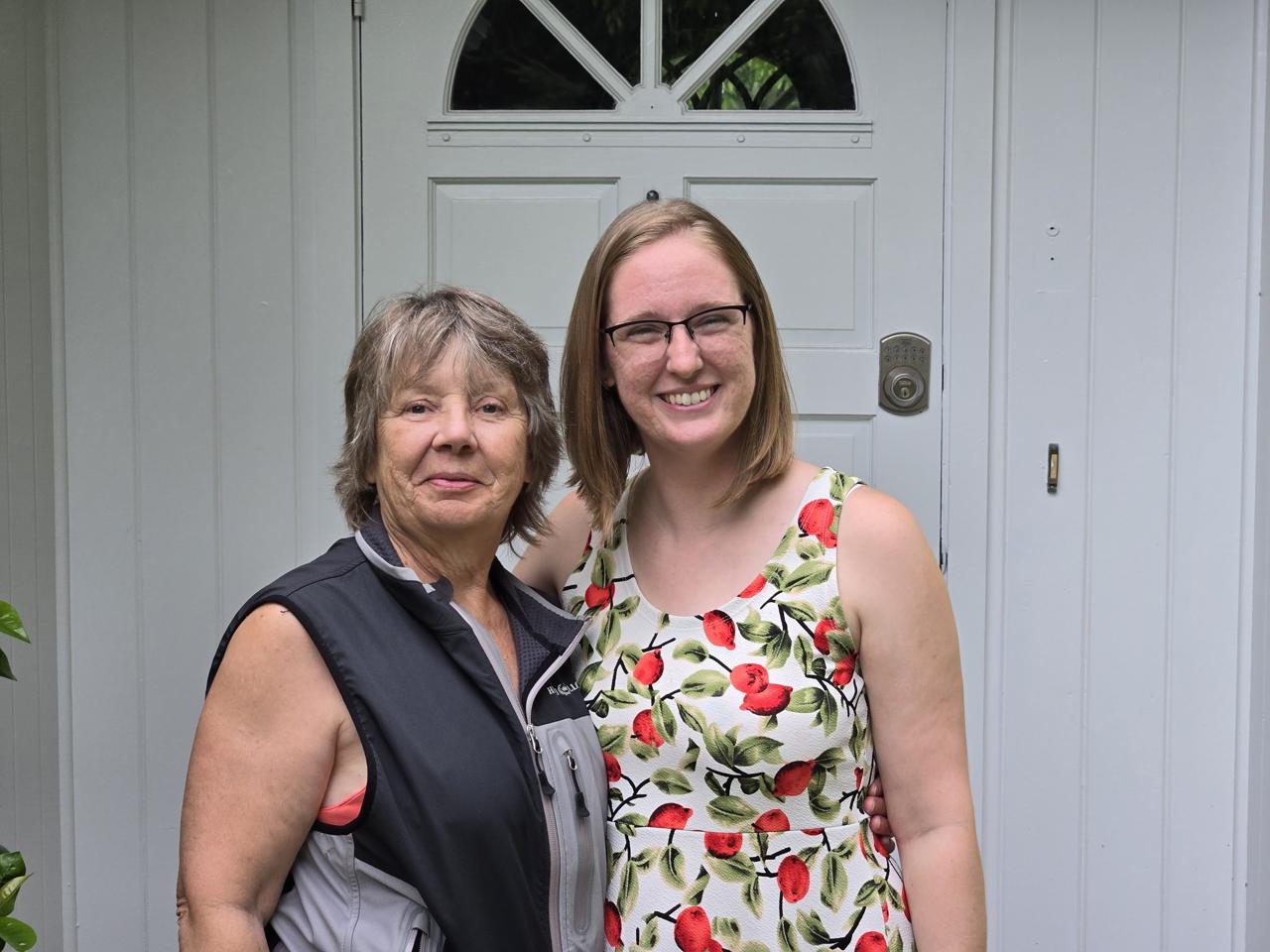My aunt Sue happened to be in Florida and swung by to see me and my house.