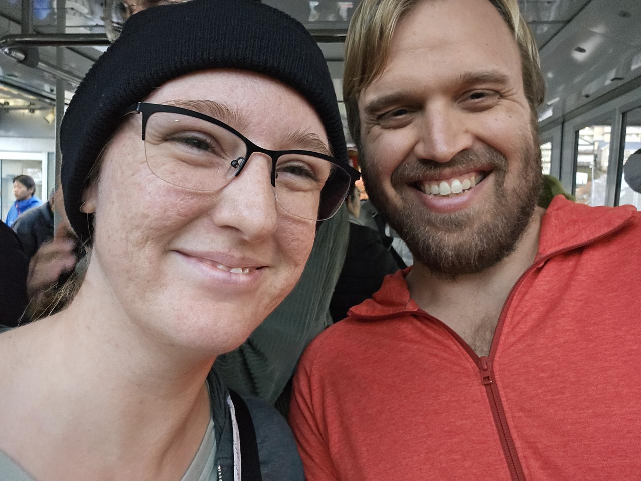 Going up the ropeway