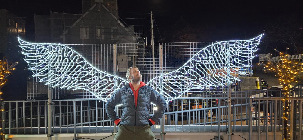 Some fun decorations up around the radio station at the base