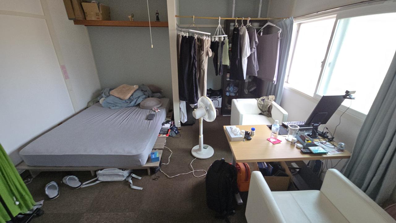 The bedroom - or really, just, 'the room.'